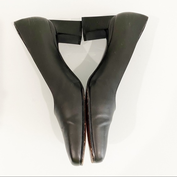 STAURT WEITZMAN Leather Square Toe Block Heel Size 6.5 - Picture 5 of 14